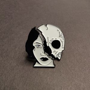 BOGO | Half Face Half Skull Artsy Pin
